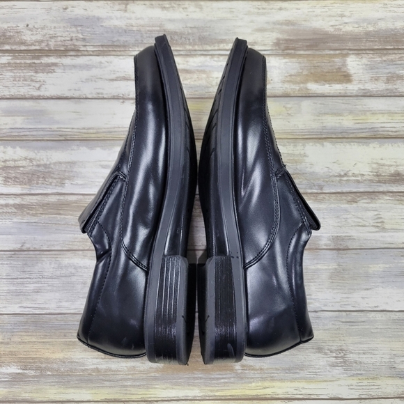 Dexter Memory Foam Slip-On Faux Leather Loafers Dress Shoes Men's Size 8 Black - Picture 4 of 9